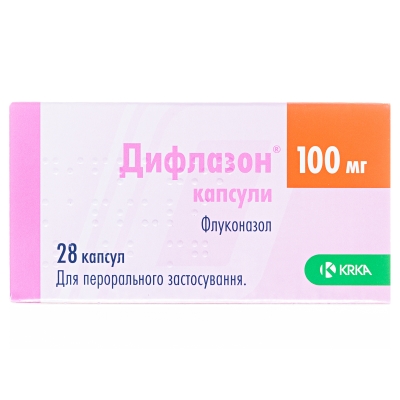 ДИФЛАЗОН® капсули по 100 мг; по 7 капсул у блістері; по 4 блістери в картонній коробці